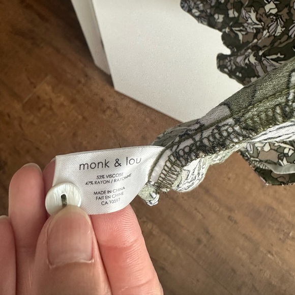 Monk & Lou green floral dress size S - Picture 2 of 7